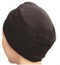 おしゃれヘアキャップ　医療用帽子 282黒/グレー(オーガニックコットン100%使用)